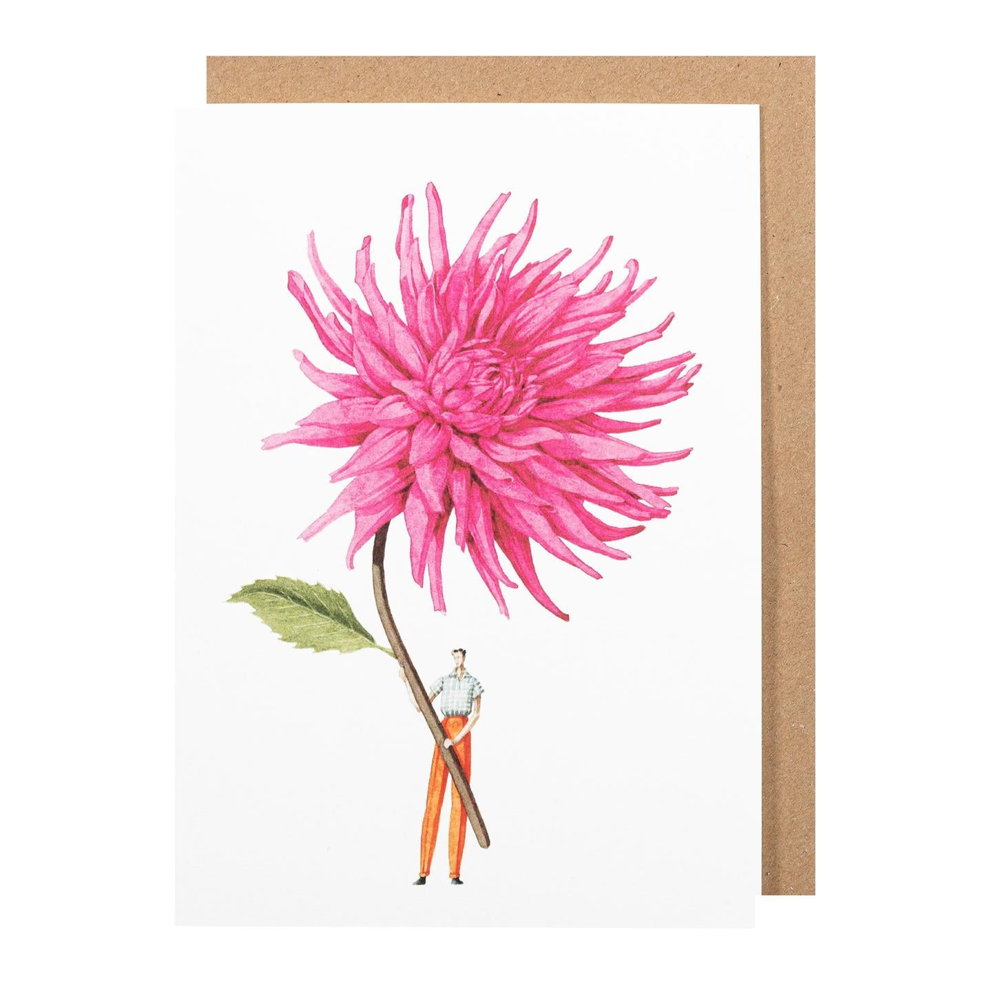 GC044-Laura Stoddart-Dahlia Pink-Greeting Cards-Card