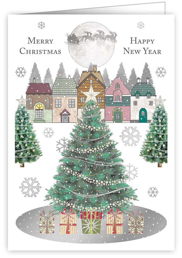 4689-Quire-Christmas Tree On Town Square-Xmas Card-Mac Classic