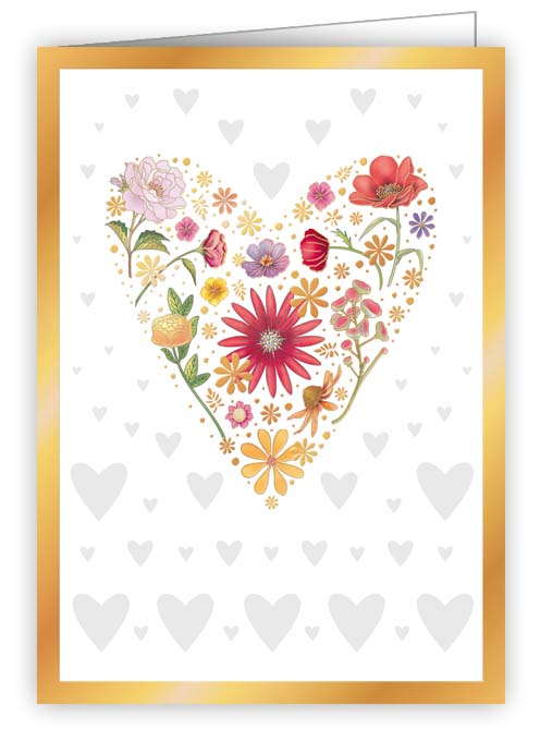 6910-Quire-Heart With Flowers-Gift Tags-