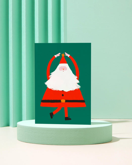 RC408-Rumble Cards-Dancing Santa-Xmas Card-