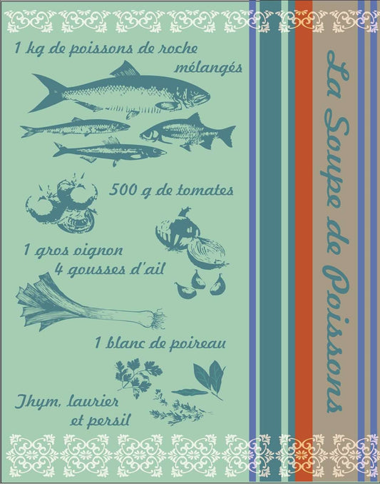 A5359LAGO-Sud Etoffe-Soupe De Poissons Tea Towel 50X70Cm-Giftware-