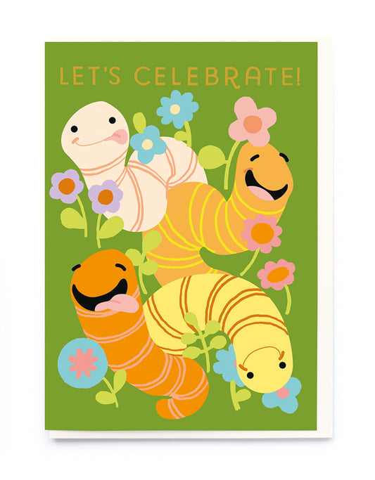 CM012-Noi-Worms + Flowers-Card-Kids Birthdays