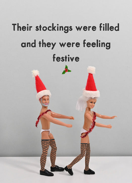 JJC083-Bold & Bright-Stockings-Xmas Card-Jeffrey & Janice
