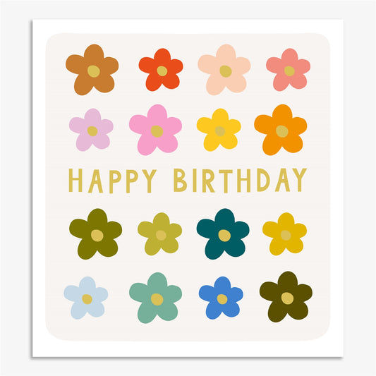 FIZ087-Think of Me-Happy Birthday Flowers-Card-Fizz