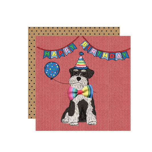 FE005-Apple & Clover-Happy Birthday Schnauzer-Card-Fiesta