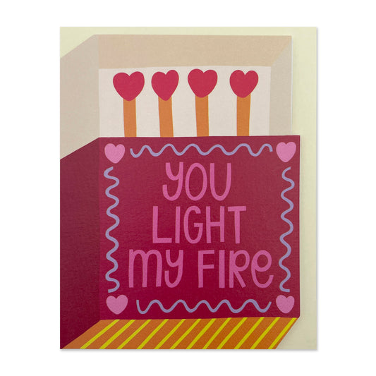 LIJ039-Raspberry Blossom-You Light My Fire-Card-Little Joys