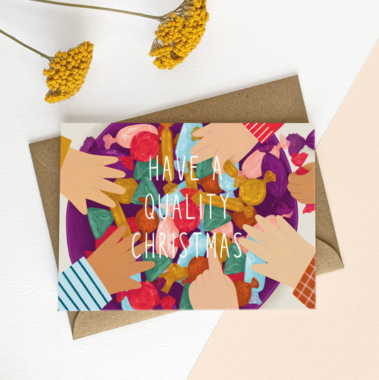 CRL004-Elsa Rose Frere-Christmas Quality Chocolates-Xmas Card-Christmas