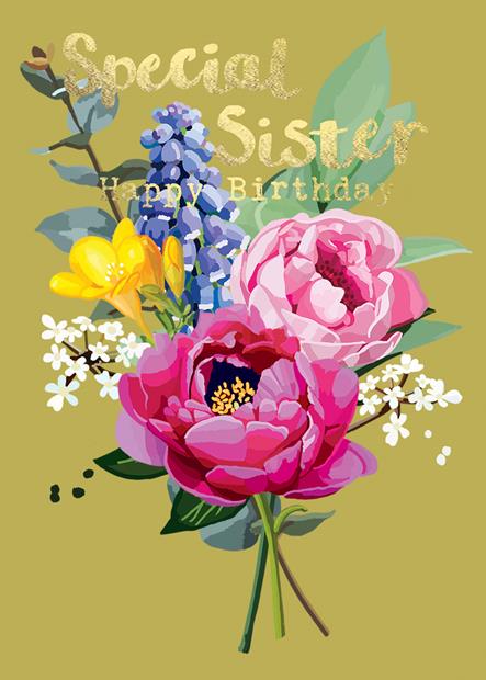 FF028H-Sarah Kelleher-Special Sister-Card-Fabulous Foils