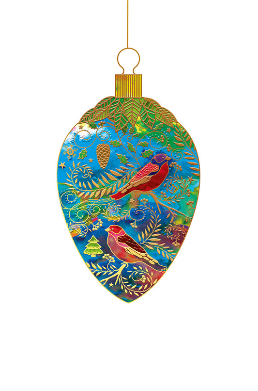 9982800055-Editions du Desastre-Blue Bauble-Xmas Card-Icones