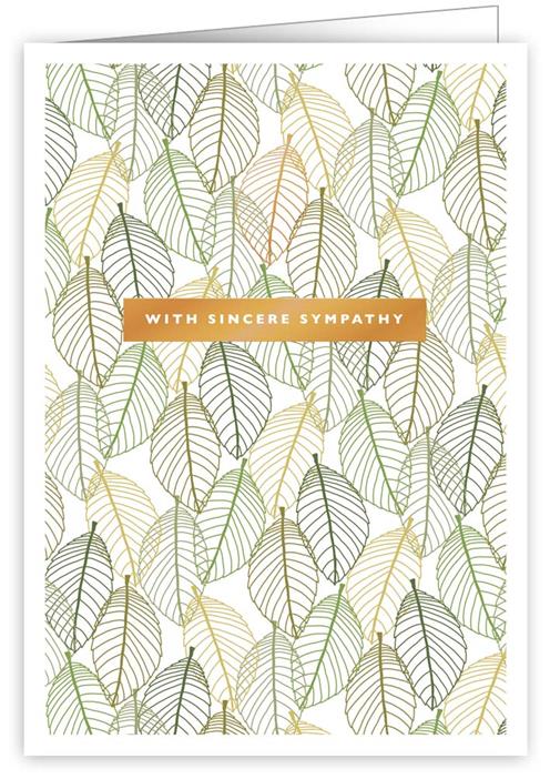 1055-Quire-Sympathy Leaves-Card-Ivory White