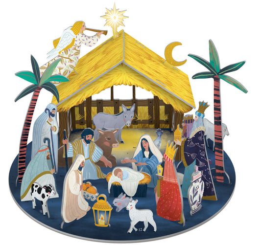 POP073-Roger La B-Away In A Manger Large Pop & Slot Advent Calendar-Xmas Decorations-Pop & Slot
