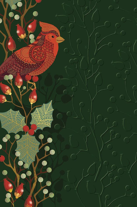 9959900072-Editor Groupe-Bird Mistletoe-Xmas Card-A Vos Voeux Merveilleux