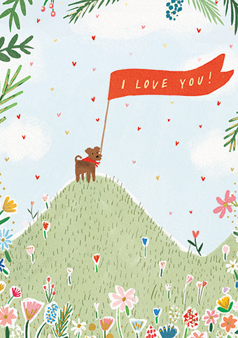 OMK038K-Meraki-I Love You Dog-Card-Open Love