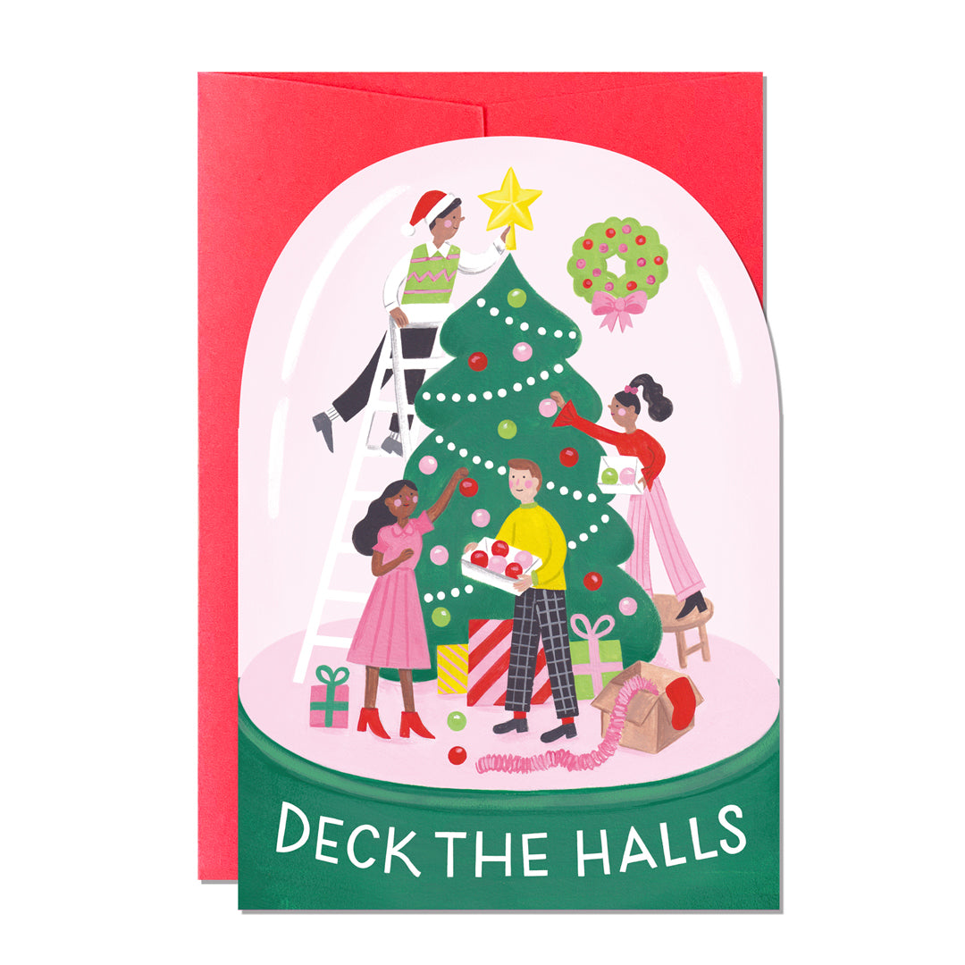 C219-Ricicle Cards-Deck The Halls-Xmas Card-