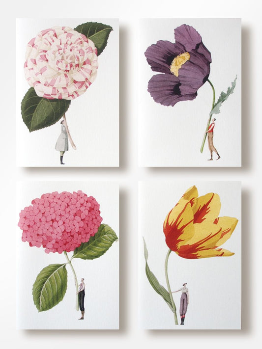 IB001-Laura Stoddart-Set 1-In Bloom-A6 Notecard Set 8pk 4 designs