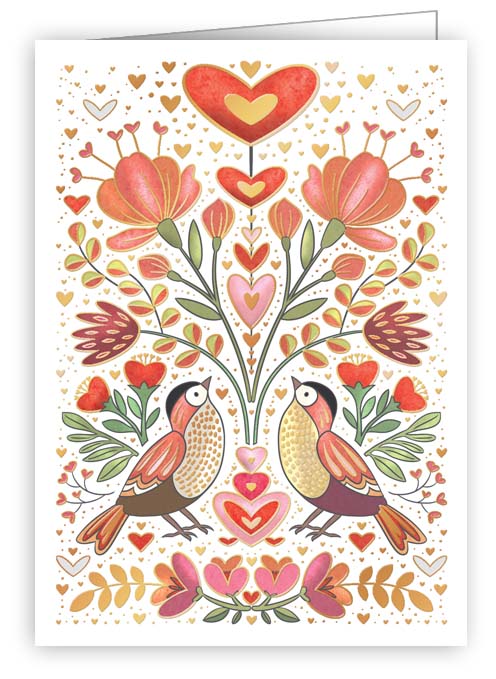 6960-Quire-Love Birds-Card-Mini Cards