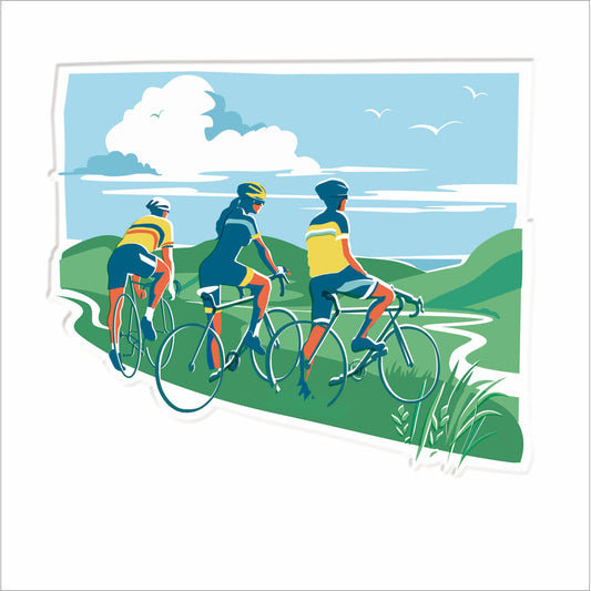 517921-Woodmansterne-P Cycling Days-Card-Azure