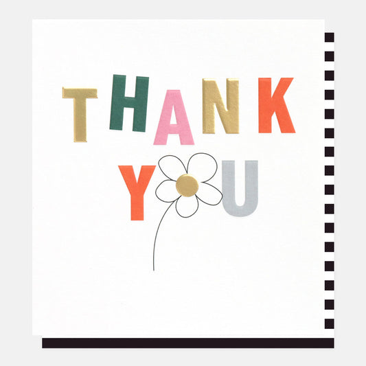 BEW011-Caroline G-Thank You Flower -Card-Best Wishes