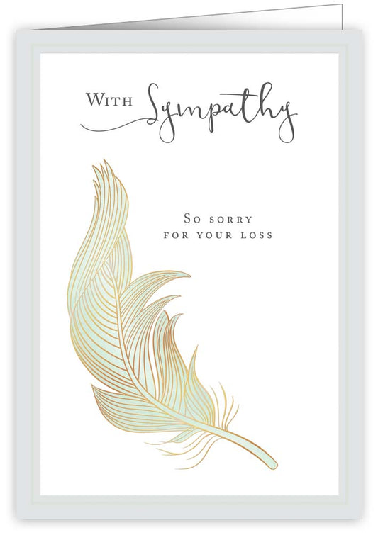 1066-Quire-With Sympathy. So Sorry For Your Loss-Card-Ivory White