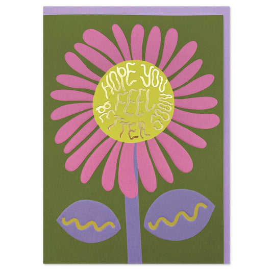 NUR011-Raspberry Blossom-Hope You Feel Better Soon-Card-Nurture