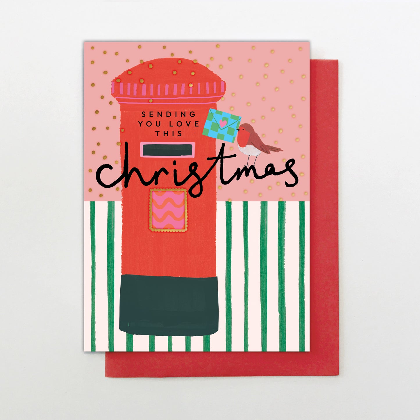 HC017-Stop The Clock-Card- Christmas Postbox-Xmas Card-Happy Christmas