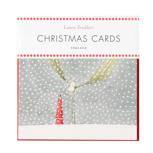 HC014-Laura Stoddart-Mistle Snow Cards-Xmas Card Pack-Happy Christmas