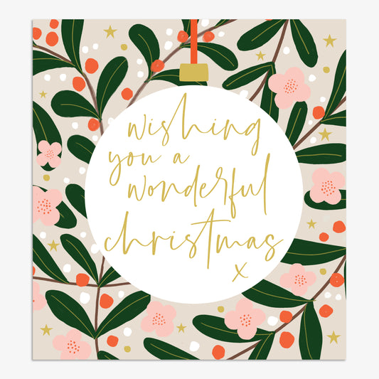 EVX025-Think of Me-Wonderful Christmas-Xmas Card-Evergreen