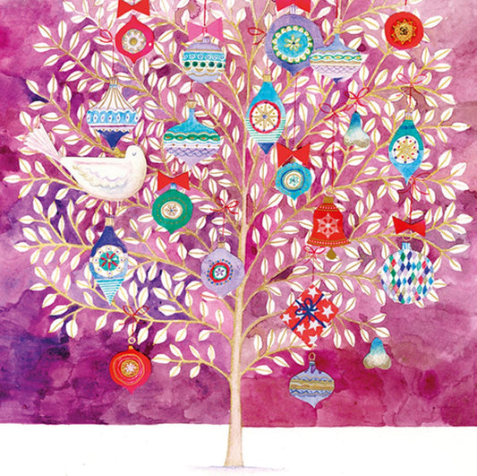 9653500149-Editor Groupe-White Tree-Xmas Card-Sno