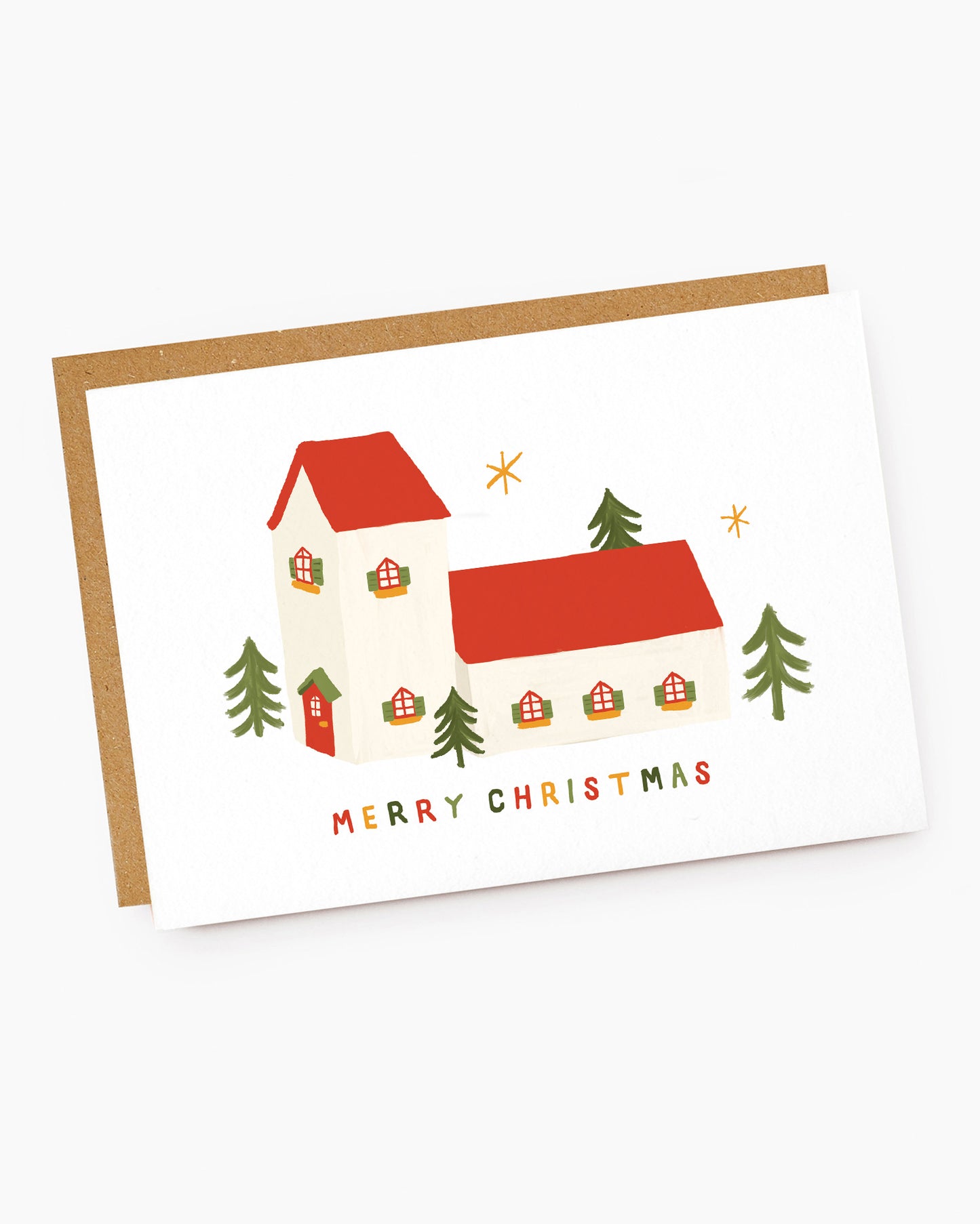 TX215-Jade Fisher-Kapel-Merry Christmas Festive Church-Xmas Card-Christmas