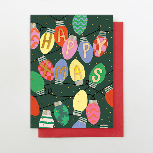 HC014-Stop The Clock-Card- Happy Xmas Lights-Xmas Card-Happy Christmas