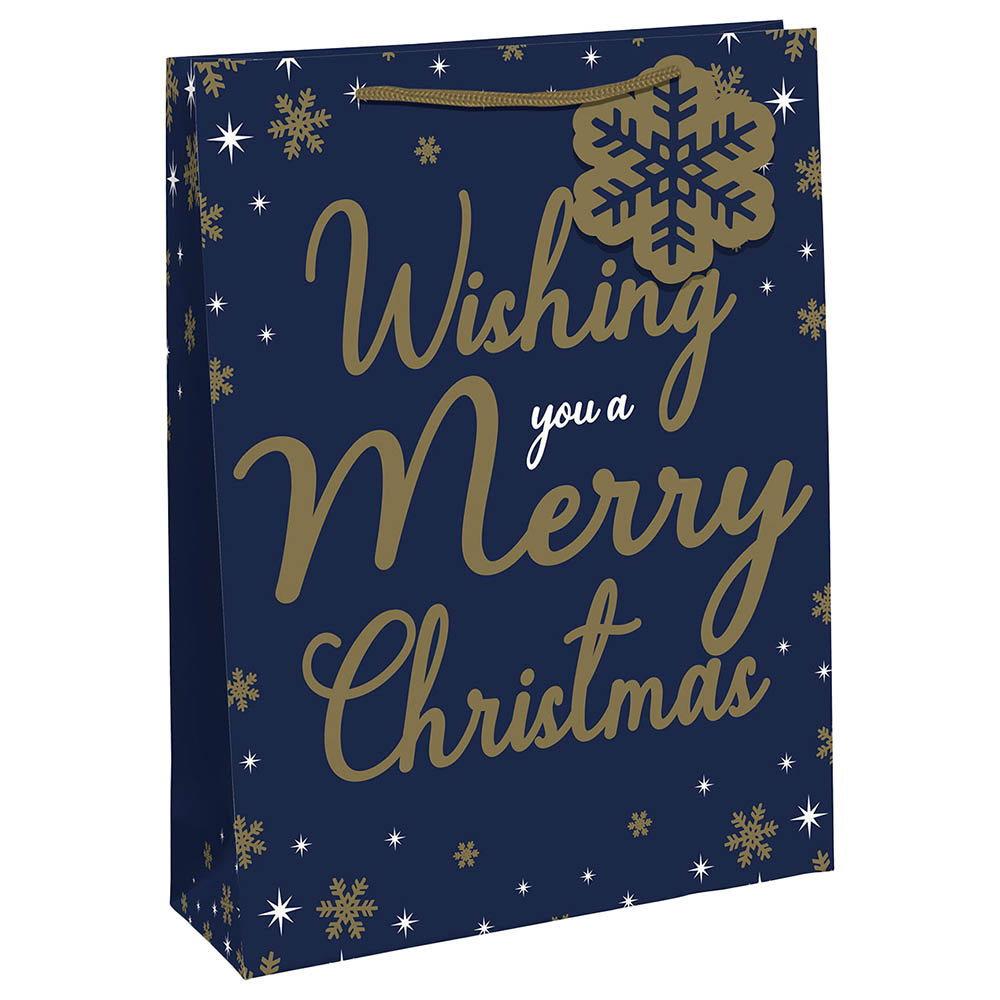 X-27375-2C-Eurowrap-Wishing You Xmas Large Bag-Xmas Giftware-