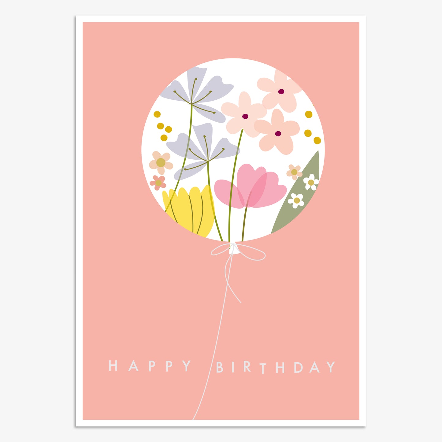 LNA079-Think of Me-Happy Birthday Balloon-Card-Luna