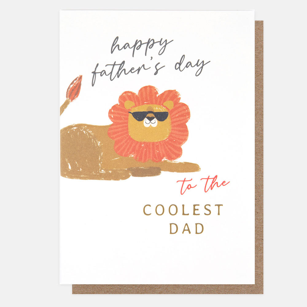 CRC035-Caroline G-Happy Father'S Day To The Coolest Dad Lion-Card-