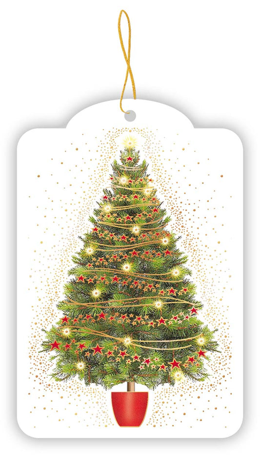 0843-Quire-Christmas Tree-Xmas Gift Tags-Gift Tag 5 Pack