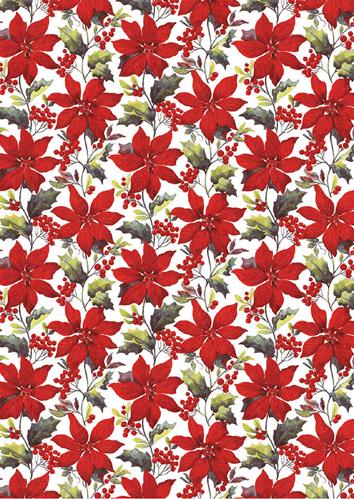 X1761190-Deva Designs-Poinsettia-Xmas Wrap-