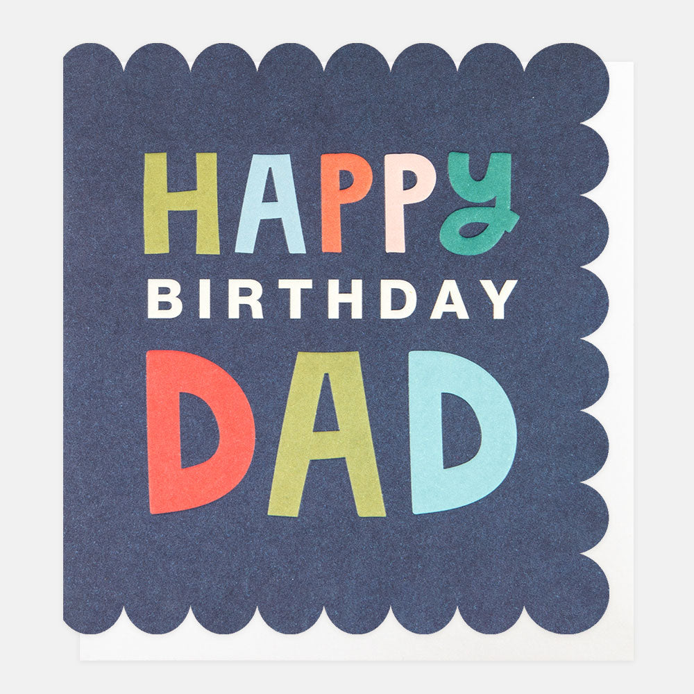 HPW015-Caroline G-Happy Birthday Dad Text-Card-Happy Words