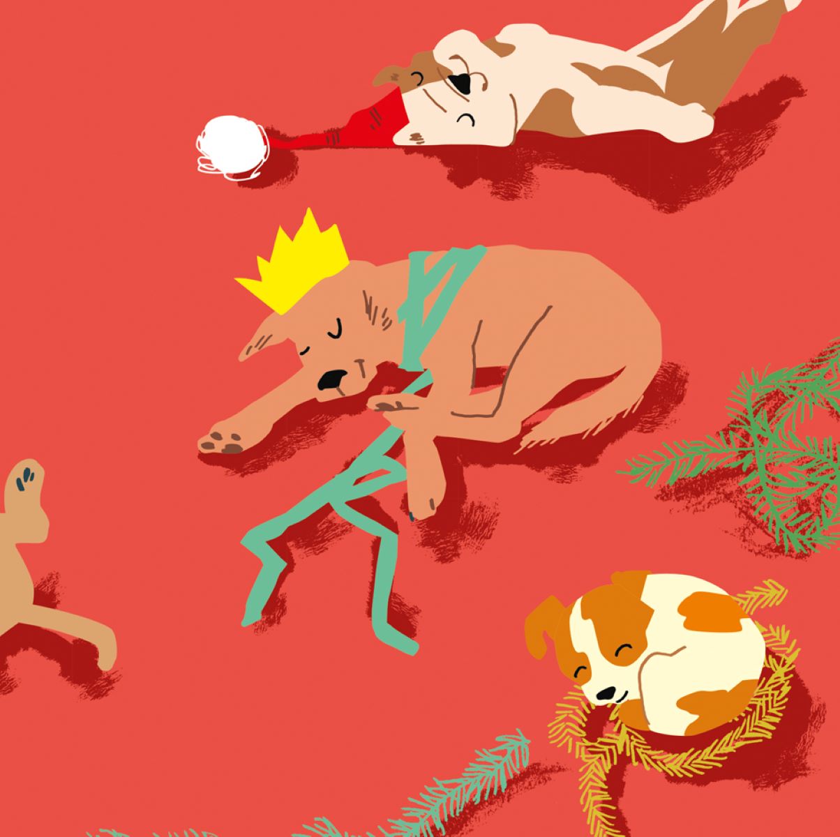 NW068-Noi-Sleeping Dogs-Xmas Wrap-Christmas Wrap