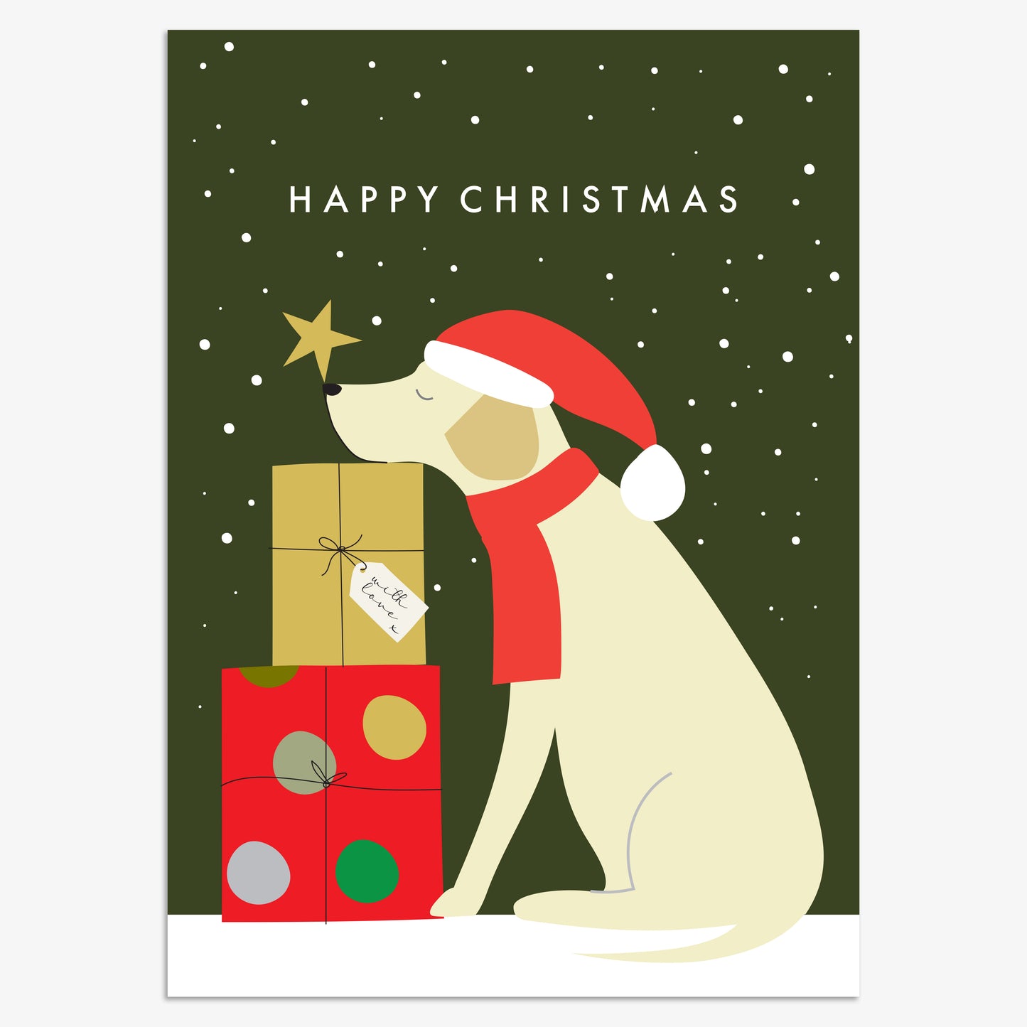 CPX125-Think of Me-Happy Christmas Golden 8Pck-Xmas Card Pack-Christmas Packs