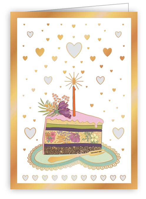 6962-Quire-Slice Of Birthday Cake-Card-Mini Cards