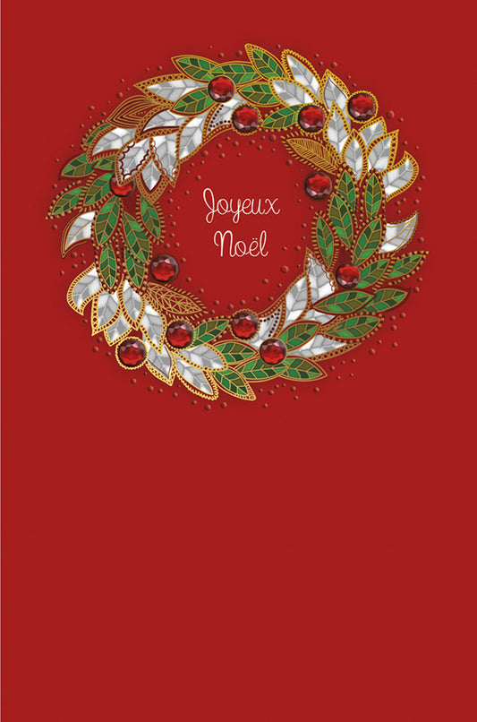 9982800075-Editions du Desastre-Red Wreath-Xmas Card-Icones Fa