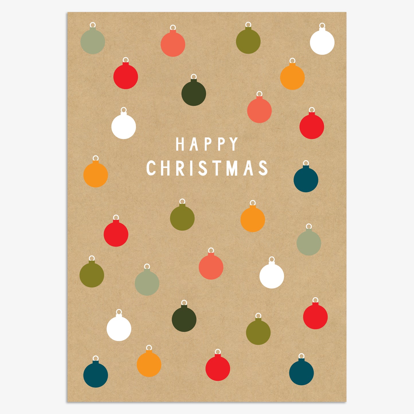 CPX136-Think of Me-Happy Christmas Baubles 8Pck-Xmas Card Pack-Christmas Packs