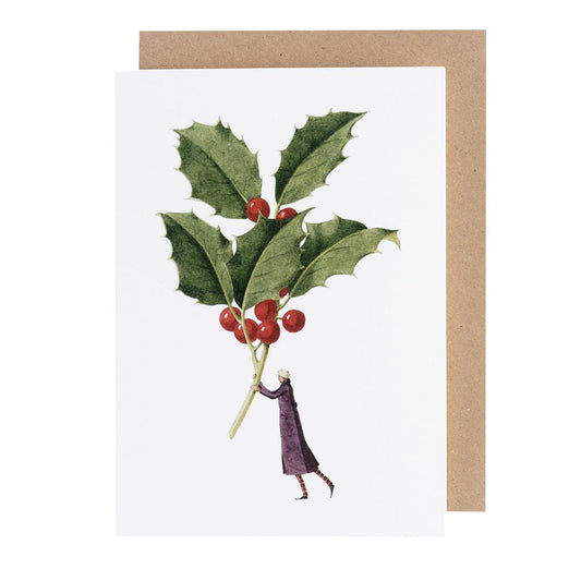 GC011 Laura Stoddart  Xmas Card Holly