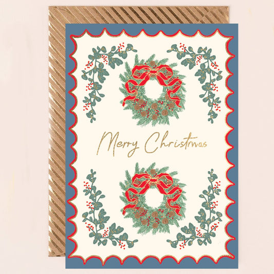 RE133-Apple & Clover-Merry Christmas-Xmas Card-Reflections