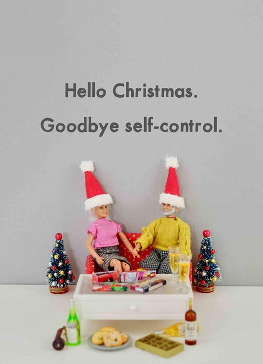 JJC019-Bold & Bright-Goodbye Self Control-Xmas Card-Jeffrey & Janice