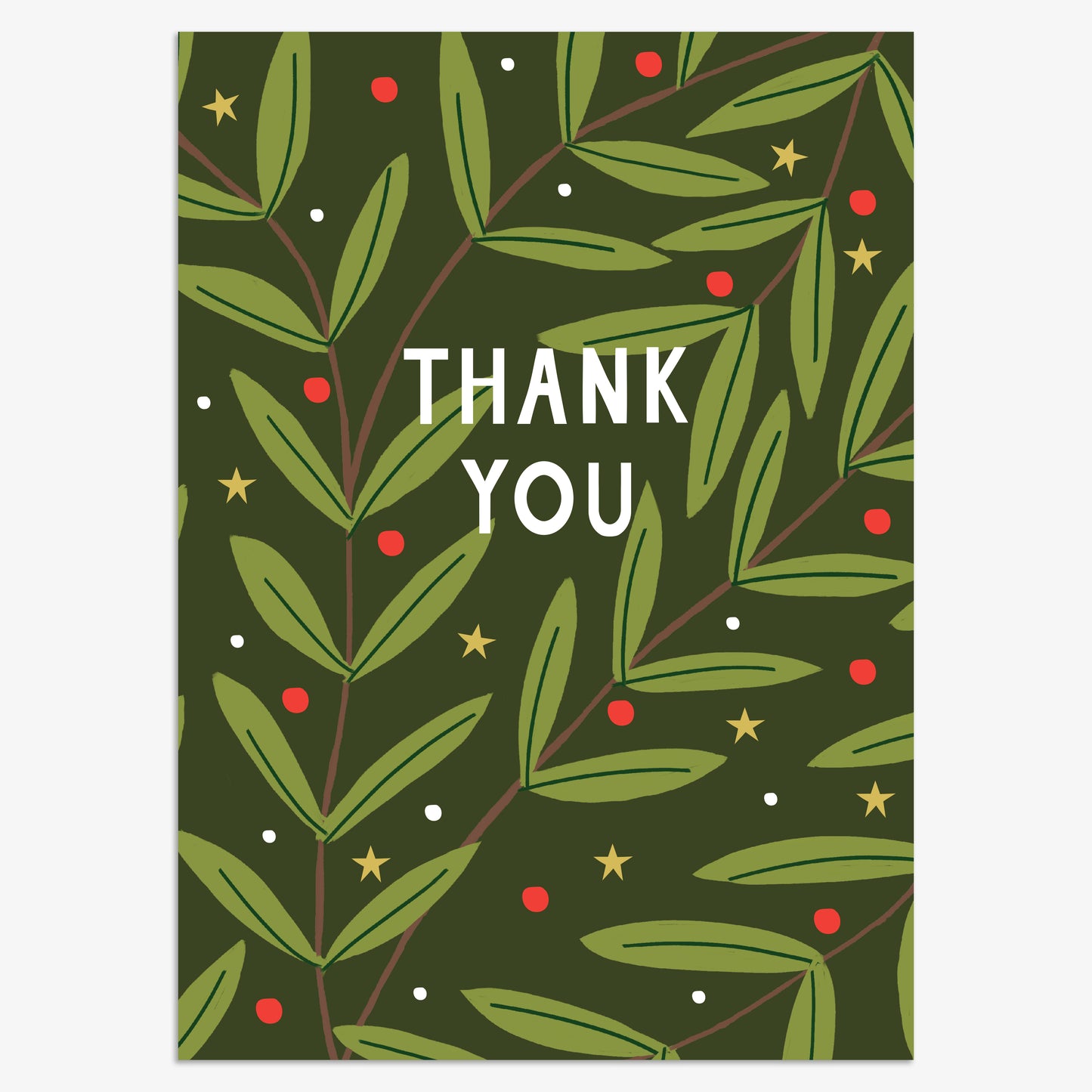 CPX115-Think of Me-Thank You Winter Floral 8Pck-Xmas Card Pack-Christmas Thank You Packs