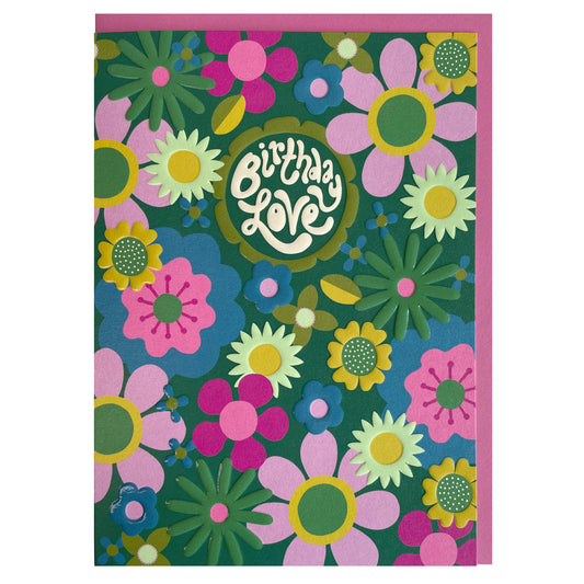 BIG016-Raspberry Blossom-Birthday Love-Card-Big Love