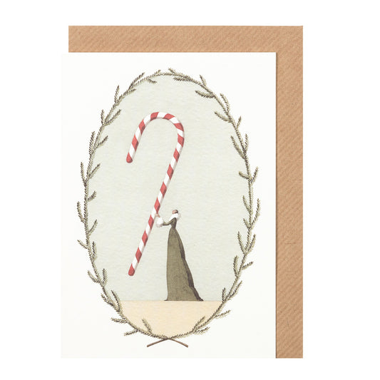 HC020-Laura Stoddart-Candy Cane-Xmas Card Pack-A6 10 Pack 2 Design