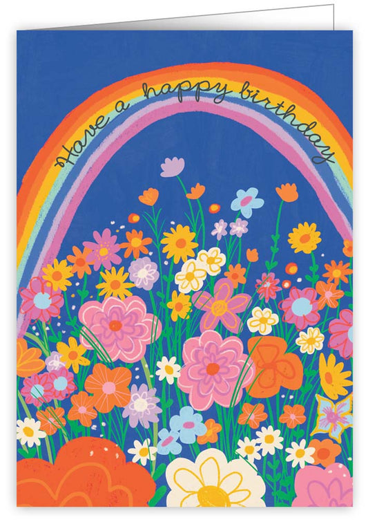 6541-Quire-Flower Field And Rainbow-Card-Gigi