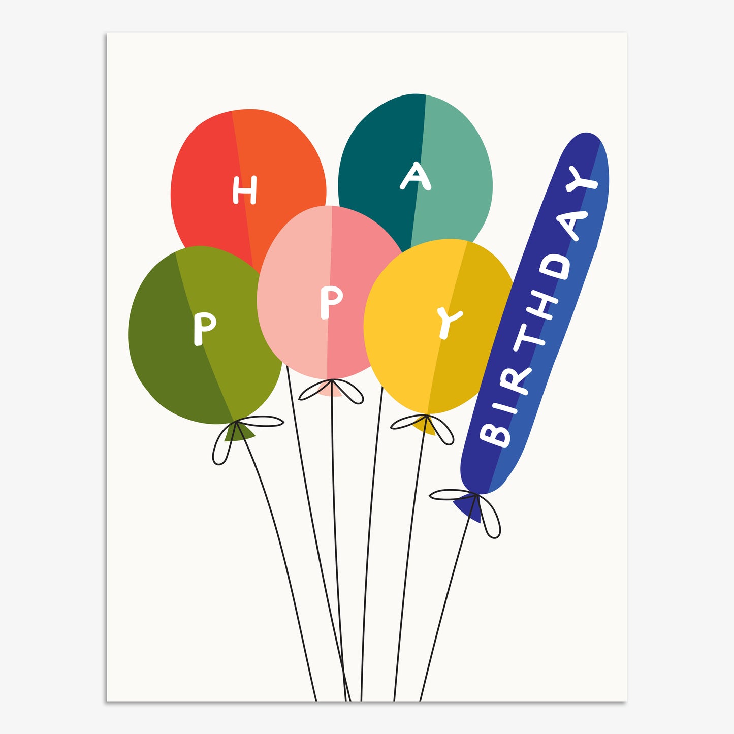 BP029-Think of Me-Happy Birthday Balloons-Card-Boop