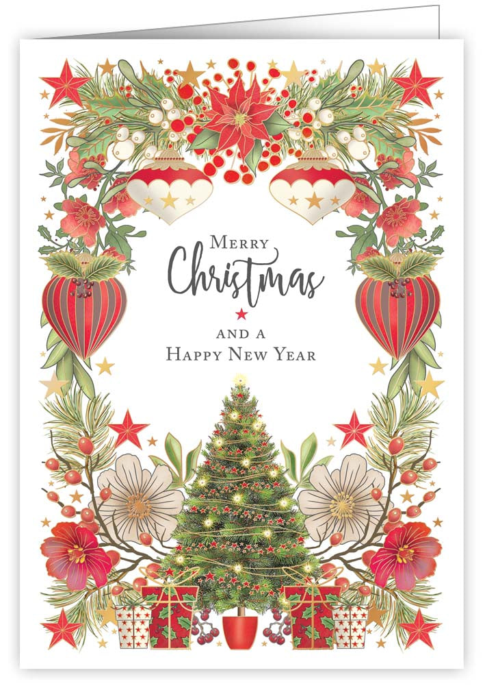 4688-Quire-Christmas Tree And Foliage-Xmas Card-Mac Classic